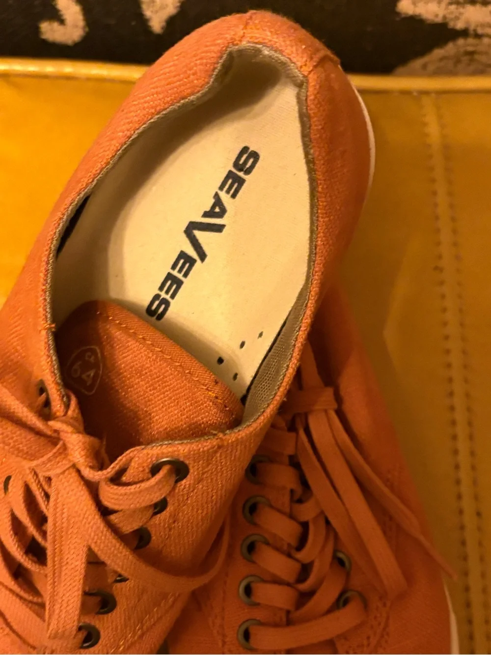 Casual Canvas Sneakers - Rust Orange